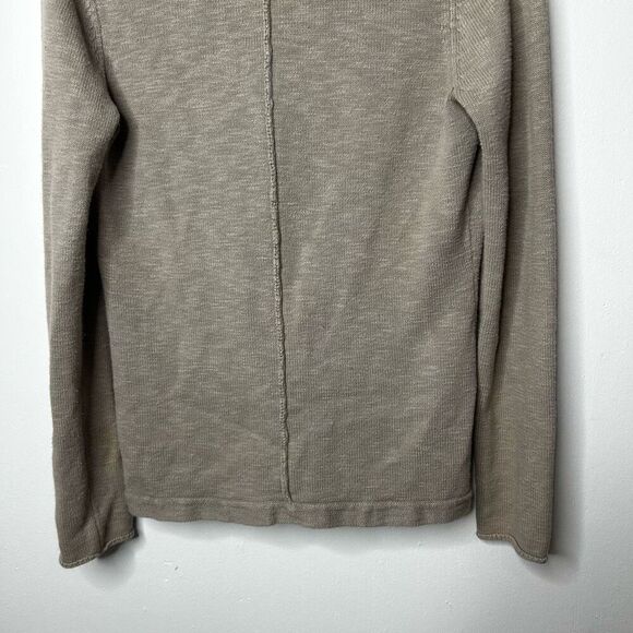 James Perse Tan One Button Cardigan Size 4 XL Oatmeal Preppy Cotton Linen - Picture 12 of 12